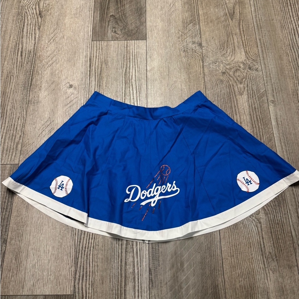 Los Angeles Dodgers Blue Baseball Skirt handmade pleated fan wear